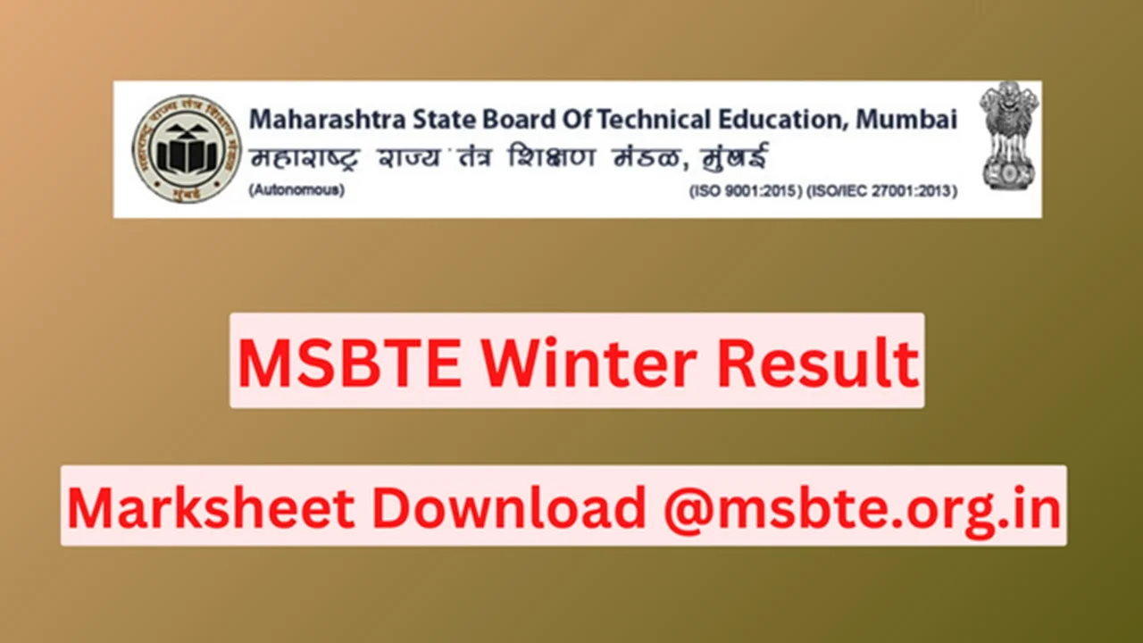 MSBTE Winter 2024 Result