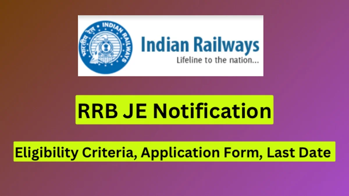 RRB JE 2024 notification